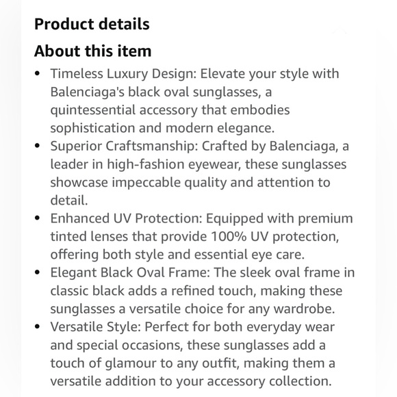 Bottega Black Sunglasses with Gold Accent new - Picture 6 of 13